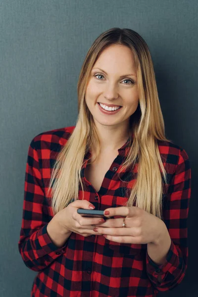 Happy friendly woman