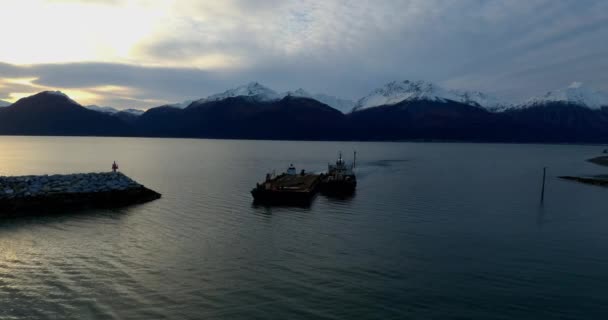 Barcos Industria Alaska — Vídeo de stock