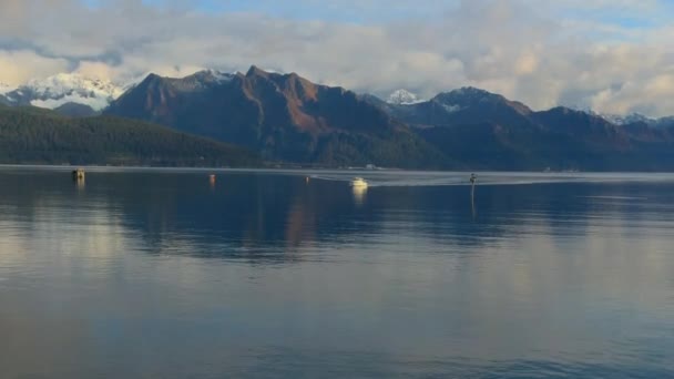 Vacker Utsikt Från Seward Alaska — Stockvideo