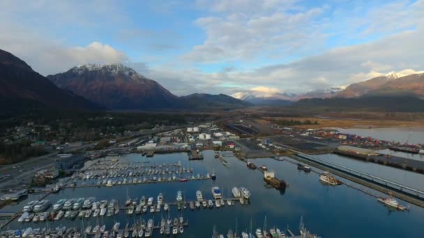 Θέα Από Την Ανάσταση Κόλπο Αλάσκα — Αρχείο Βίντεο