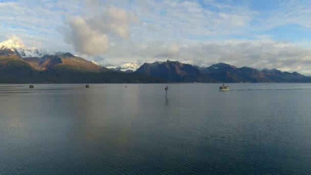 Vistas Marítimas Desde Seward Alaska — Vídeos de Stock