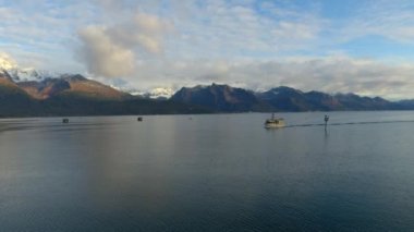 Seward, Alaska 'dan deniz manzarası 
