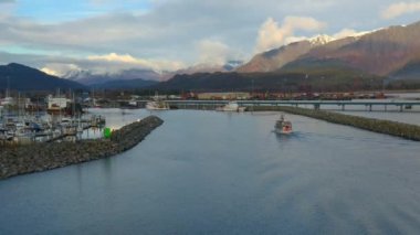 Seward, Alaska 'dan deniz manzarası 