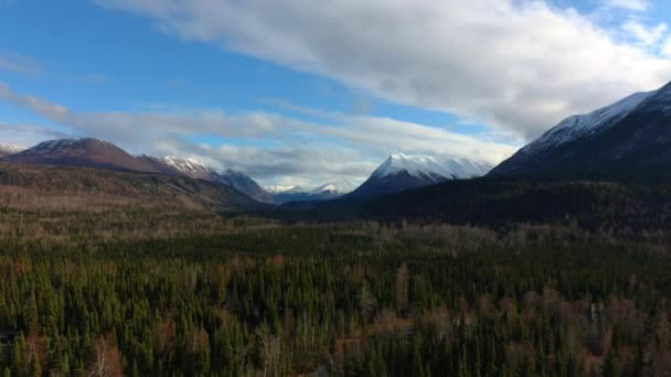 Chugach Tan Sonbahar Görünümleri — Stok video