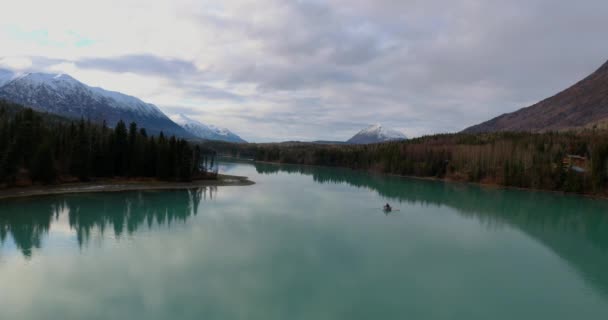 Vissen Kenai Rivier — Stockvideo