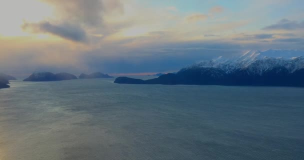 Schiffe Auf See Alaska — Stockvideo
