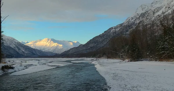 Зимові Види Сьюарда Аляска — стокове фото