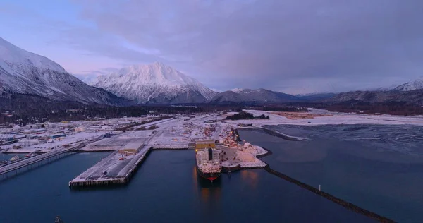 Winter Uitzicht Vanuit Seward Alaska — Stockfoto