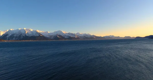 Θέα Χειμώνα Από Seward Αλάσκα — Φωτογραφία Αρχείου