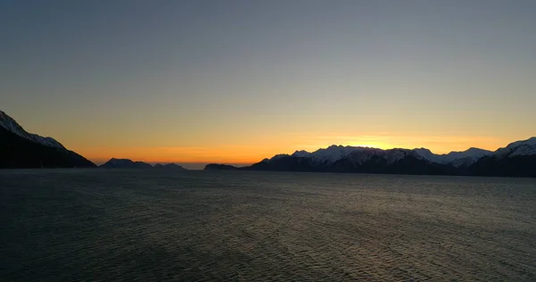 アラスカの冬の夕日 — ストック写真