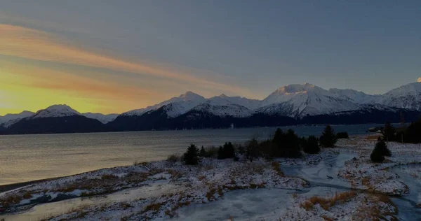 Zimní Výhledy Seward Aljaška — Stock fotografie