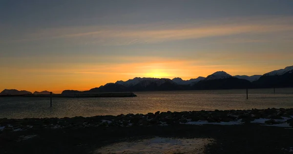 Seward Alaska Dan Kış Manzarası — Stok fotoğraf