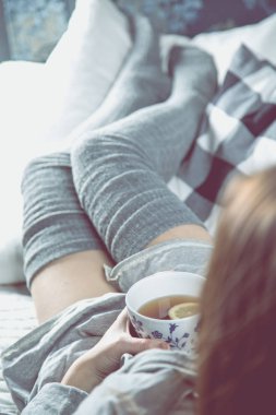 Soluk içme çay, rahat rahat durumla kavramı