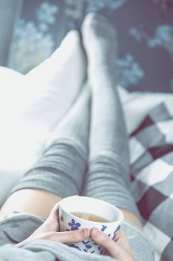 Soluk içme çay, rahat rahat durumla kavramı