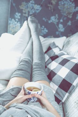 Soluk içme çay, rahat rahat durumla kavramı