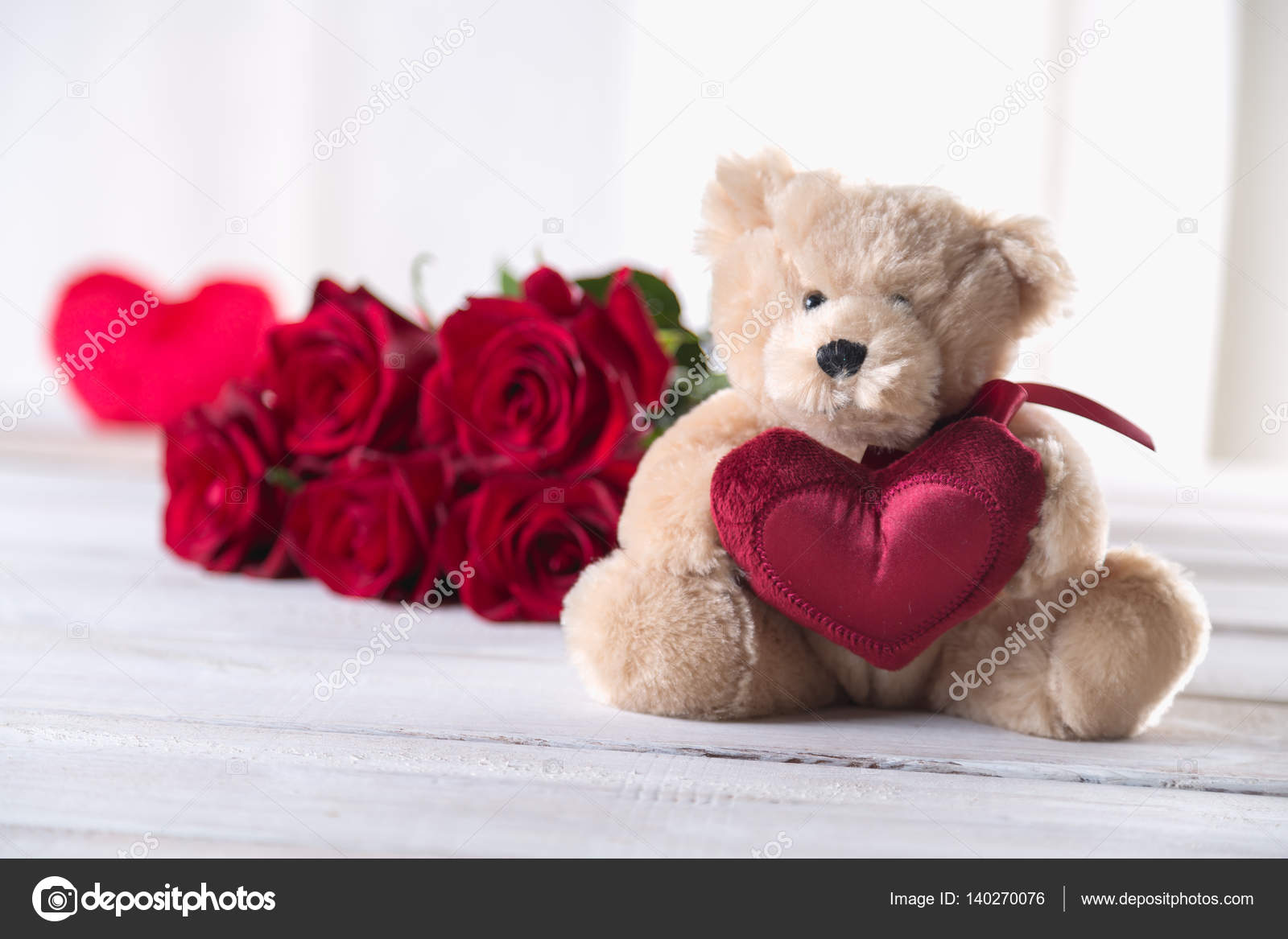 valentines teddy bear roses