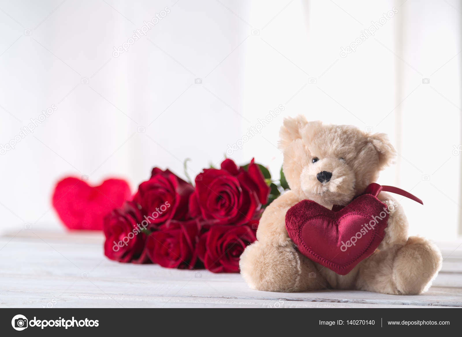 valentines teddy bear roses