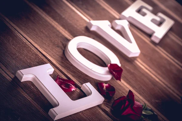 Concepto de San Valentín Vintage con amor — Foto de Stock