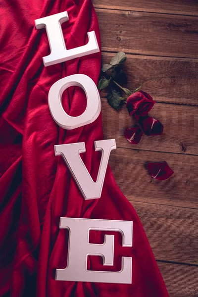 Concepto de San Valentín Vintage con amor — Foto de Stock