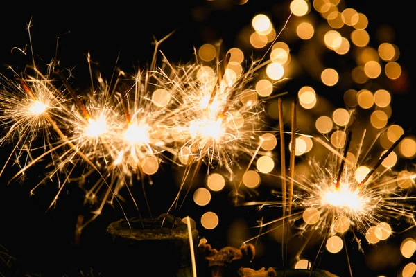 Havai fişek ile atmosferik Noel arka plan