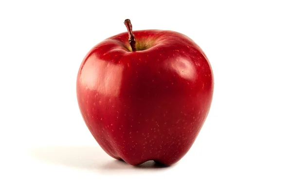 Čerstvé Červené Jablečné Ovoce Izolované Bílém Pozadí Stínem — Stock fotografie