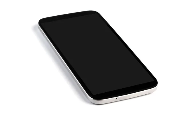 Smartphone Moderno Con Pantalla Táctil Aislado Blanco Con Sombra — Foto de Stock