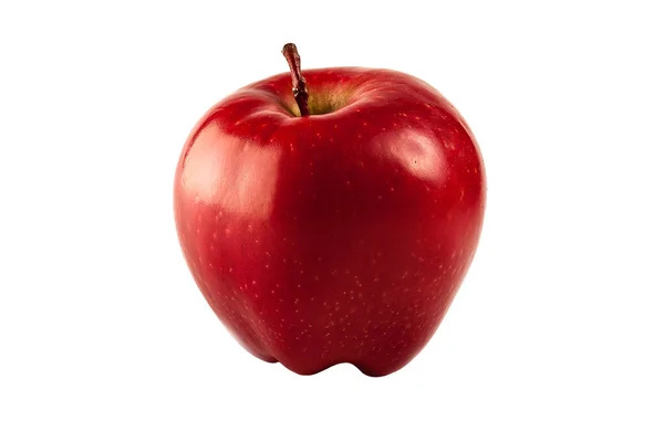 Čerstvé Velké Červené Jablečné Plody Izolované Bílém Pozadí — Stock fotografie