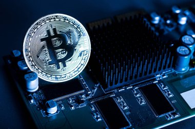 altın sikke bitcoin koyu elektrik devresi Kurulu bilgisayar işlemcisi