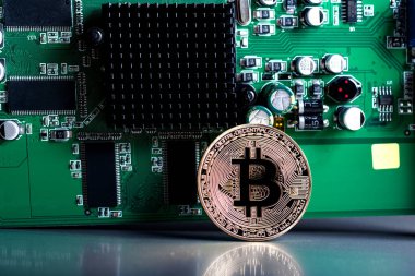 elektrik devresi Kurulu bilgisayar işlemciyakın altın sikke bitcoin