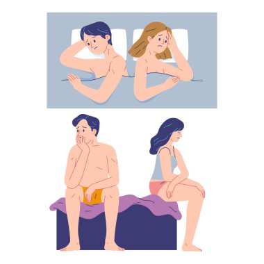 İlişkilerinde cinsel sorunlar yaşayan sevgili ya da karı koca.