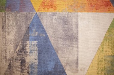 Alan için renkli geometrik arkaplan. Turuncu-mavi renk şeması