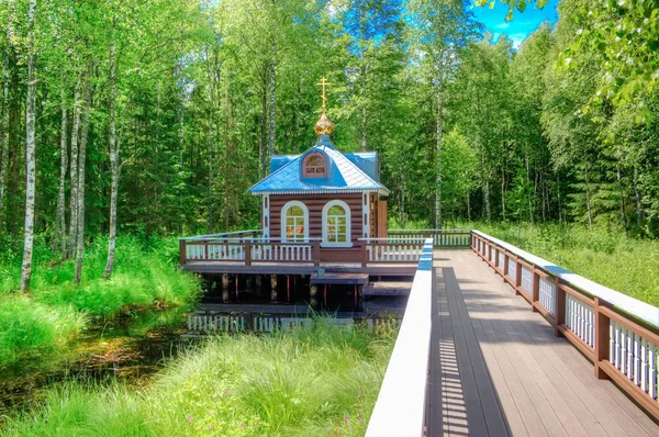 Volgoverkhovye Olginsky klášter řeky Rusko Tverské oblasti Stock Fotografie
