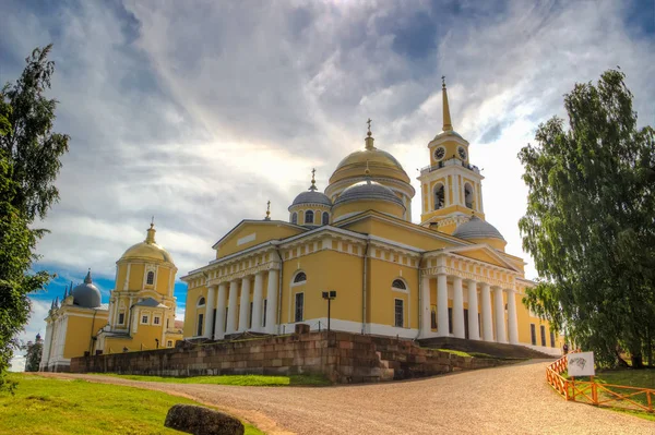 Klooster Nilo-Stolobenskaya Pustyn Stockafbeelding