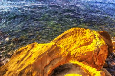 Kayalık sahil Deniz Sahil Sochi Krasnodar bölgesi Rusya 