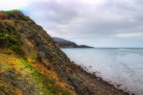 Réserve Grand Utrish Anapa Krasnodar Territoire Russie herbe rivage mer — Photo