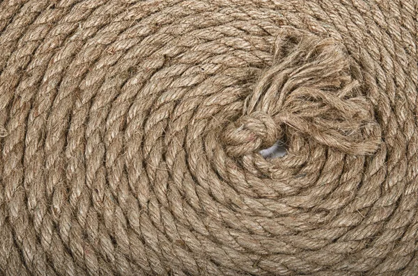 Corda de cânhamo torcida por uma espiral . — Fotografia de Stock