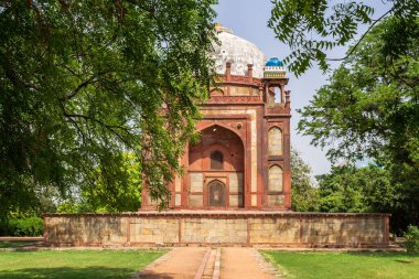 Barber 's Tomb, Humayun Mezar Kompleksi' nin yan binası. Delhi, Hindistan 'daki Unesco Dünya Mirası. Asya.