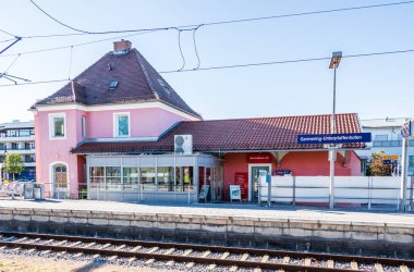 Municipal Germering, District Furstenfeldbruck, Upper Bavaria, Germany: Main Station of Germering-Unterpfaffenhofen