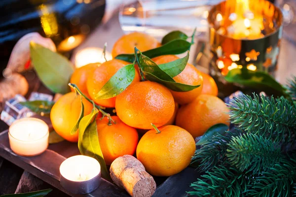 Frische Mandarinen im Urlaub — Stockfoto