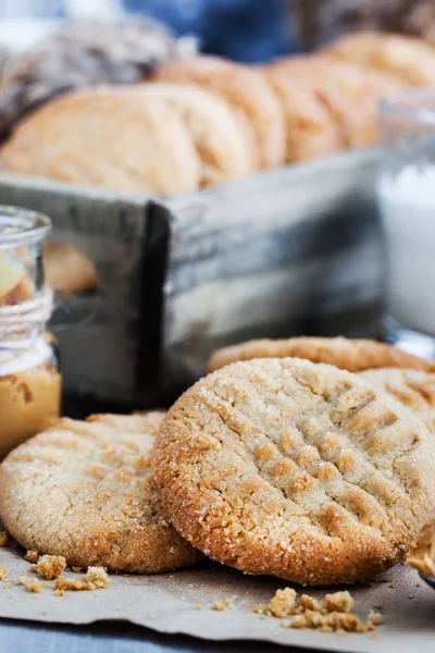 Ev yapımı fıstık ezmesi kurabiye — Stok fotoğraf