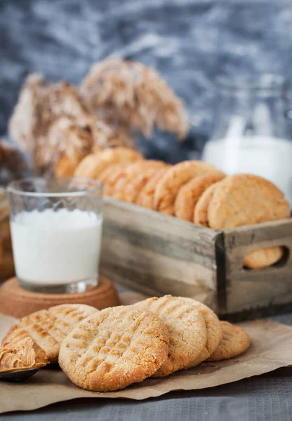 Biscuits faits maison au beurre d'arachide — Photo