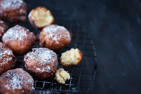 Fresh delicious homemade warm apple fritters — Stock Photo, Image