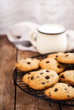 Ev yapımı taze pişmiş çikolata Çerezler fişleri 