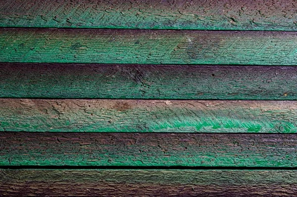 Green Background Wooden Boards — Stock Photo, Image