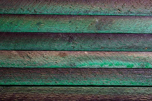 Fondo Verde Con Tablas Madera — Foto de Stock