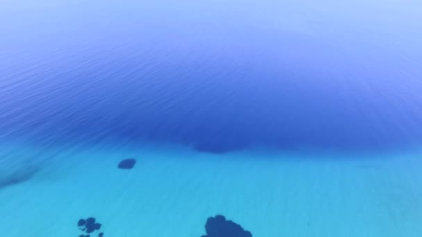 Imagens Aéreas Belo Mar Azul Turquesa Pássaro Vista Mar Cristalino — Vídeo de Stock