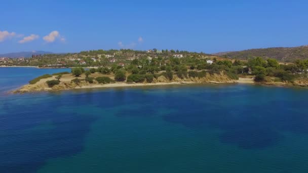 Images Aériennes Drone Côte Avec Une Belle Nature Par Mer — Video