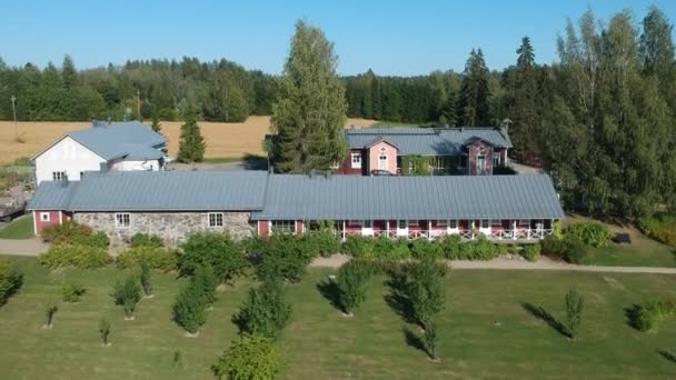 Campo Pão Atirando Drone Finlândia Mikkeli — Vídeo de Stock