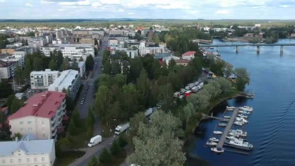 Panoramic View Joensuu Finland — стокове відео