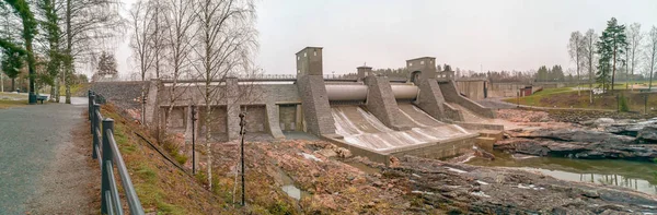 Κλειστή Πλατίνα Χειμώνα Ιμάτρα Φινλανδία — Φωτογραφία Αρχείου